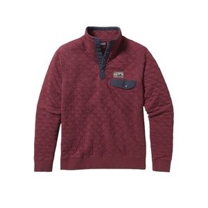 Patagonia Quilt Snap T Pullover Maroon Navy Size XS